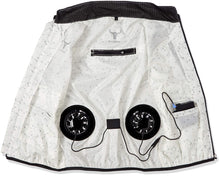 画像をギャラリービューアに読み込む, 空調ベスト【ファンなし】 (ホワイト&シルバー・スノーCAMO)